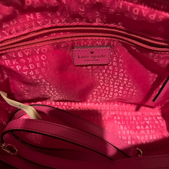 Kate Spade Pink Handbag with Crossbody Strap - EUC - Picture 8 of 10